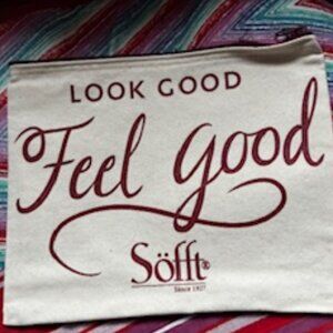 Cloth Bag with  Red Zipper, 10 3/4" X 8 3/4"